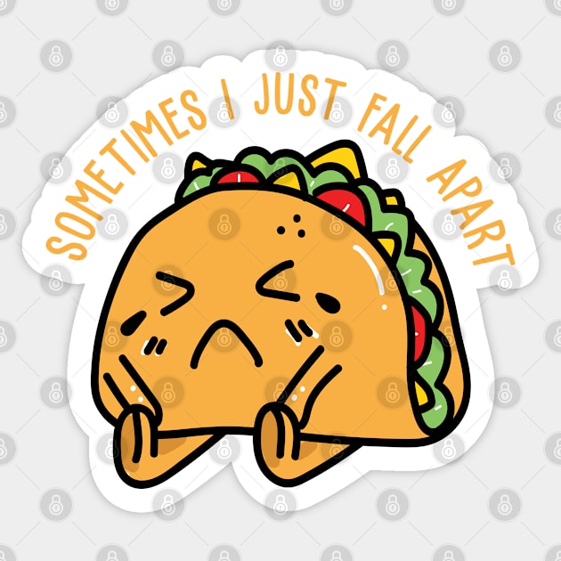 Sometimes I Just Fall Apart Sticker by AimarsKloset